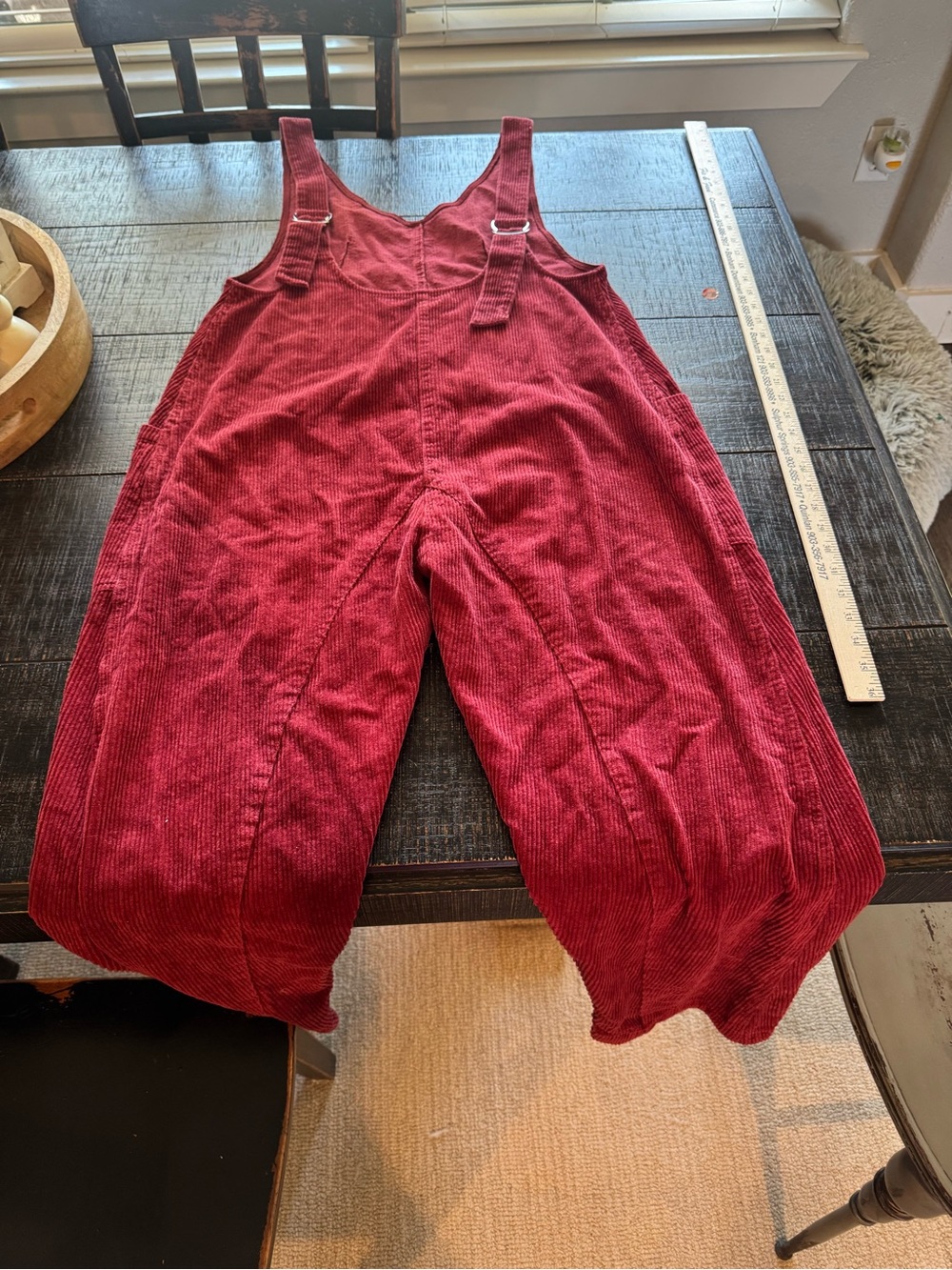 Altar'd State Burgundy Corduroy Overalls
